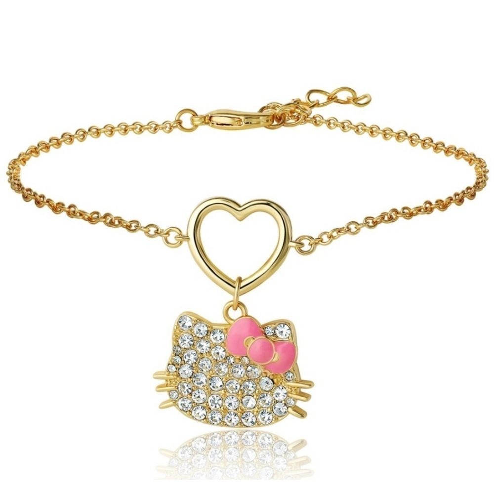 Hello Kitty Pave Crystal Charm Bracelet
